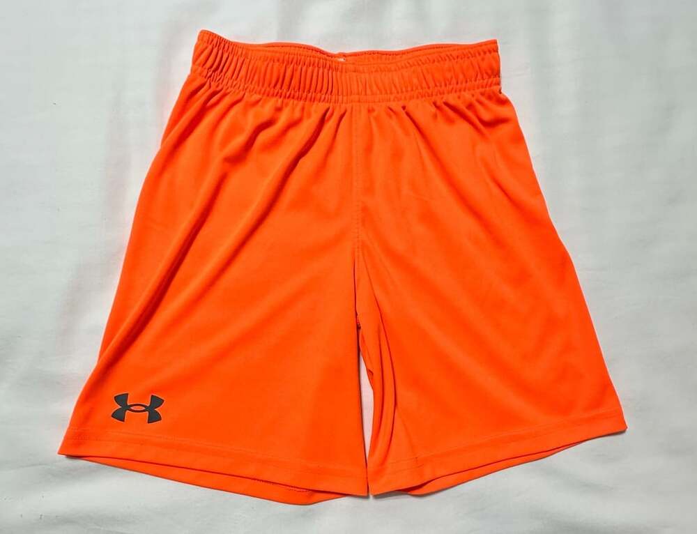 Under Armour Orange Athletic Shorts Boys Youth Size 7